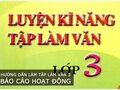 Hướng dẫn làm Tập làm văn 3 Báo cáo hoạt động