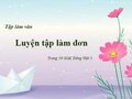 Tập làm văn: Luyện tập làm đơn