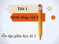 Ôn tập giữa học kì 1 - Tiết 1