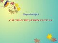Soạn bài Câu trần thuật đơn có từ là