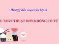 Soạn bài Câu trần thuật đơn không có từ là