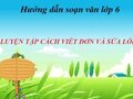 Soạn bài Luyện tập cách viết đơn và sửa lỗi
