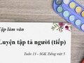 Tập làm văn: Luyện tập tả người (tiếp)
