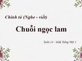 Chính tả (Nghe - viết): Chuỗi ngọc lam