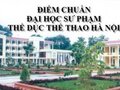 Điểm chuẩn Đại Học Sư Phạm Thể Dục Thể Thao Hà Nội năm 2023