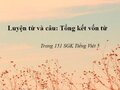 Luyện từ và câu: Tổng kết vốn từ SGK Tiếng Việt 5