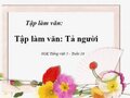 Tập làm văn: Tả người SGK Tiếng việt 5 Tuần 16