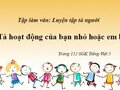 Tập làm văn: Luyện tập tả người (Tuần 15 - tiếp)