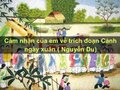 Cảm nhận về đoạn trích Cảnh ngày xuân (Nguyễn Du)