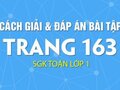 Hướng dẫn giải bài tập trang 163 sách giáo khoa Toán lớp 1