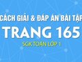 Hướng dẫn làm bài tập trang 165 sách giáo khoa toán lớp 1