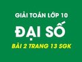 Bài 2 trang 13 sgk Đại số 10