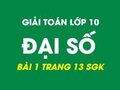 Bài 1 trang 13 SGK Toán Đại số 10