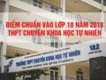 Điểm chuẩn lớp 10 THPT chuyên Khoa học Tự nhiên 2018