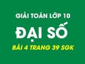 Hướng dẫn bài 4 trang 39 sgk đại số lớp 10