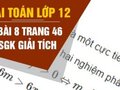 Bài 8 trang 46 sgk giải tích lớp 12