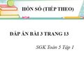 Giải toán lớp 5: Đáp án bài 3 trang 13 SGK toán 5
