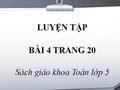 Giải toán lớp 5: Đáp án bài 4 trang 20 SGK phần luyện tập
