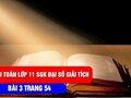 Hướng dẫn giải bài 3 trang 54 SGK đại số và giải tích lớp 11
