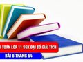 Giải bài 6 trang 55 sách giáo khoa đại số và giải tích lớp 11