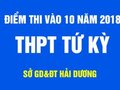Điểm thi vào lớp 10 THPT Tứ Kỳ - Hải Dương năm 2018