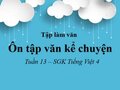 Tập làm văn: Ôn tập văn kể chuyện
