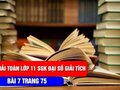 Bài 7 trang 75 SGK Giải tích 11