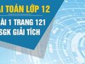 Bài 1 trang 121 SGK Giải tích 12