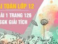 Giải bài 1 trang 126 sách giáo khoa giải tích lớp 12