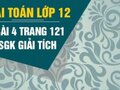 Bài 4 trang 121 sgk Giải tích 12