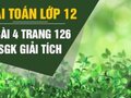 Giải toán lớp 12: Đáp án bài 4 trang 126 SGK giải tích