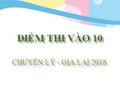 Điểm thi vào 10 chuyên Lý thpt chuyên Gia Lai năm 2018