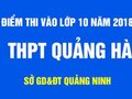 Điểm thi vào lớp 10 THPT Quảng Hà - Quảng Ninh 2018