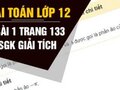 Giải bài 1 trang 133 sách giáo khoa giải tích lớp 12