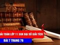 Bài 7 trang 77 SGK Giải tích 11