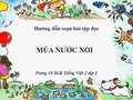 Hướng dẫn soạn bài tập đọc Mùa nước nổi trang 19 SG Tiếng Việt 2 tập 2