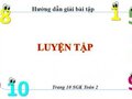 Hướng dẫn giải bài tập Luyện tập trang 10 SGK Toán 2