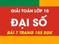 Bài 7 trang 155 sgk Đại số 10