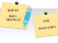 Giải bài 1 trang 21 sách giáo khoa Toán lớp 5