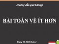 Hướng dẫn giải bài Bài toán về ít hơn trang 30 SGK Toán 2