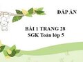 Đáp án bài 1 trang 28 sách giáo khoa Toán lớp 5