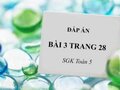 Giải toán lớp 5: Đáp án bài 3 trang 28 SGK Toán 5 tập 1