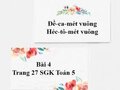 Giải bài 4 trang 27 sách giáo khoa Toán lớp 5