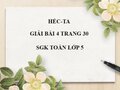 Giải bài 4 trang 30 sách giáo khoa Toán lớp 5
