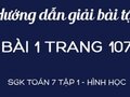 Bài 1 trang 107 sgk Toán 7 tập 1