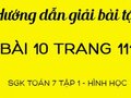 Bài 10 trang 111 sgk Hình học 7