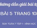 Bài 5 trang 108 SGK Toán 7 tập 1