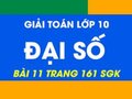 Đáp án bài 11 trang 161 sgk đại số lớp 10