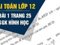 Giải bài 1 trang 25 sách giáo khoa hình học lớp 12