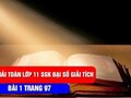 Bài 1 trang 97 sgk Đại số 11